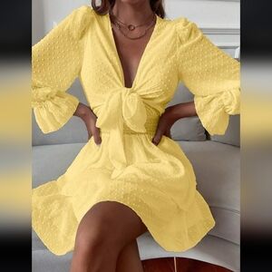 Yellow Ruffle Dress